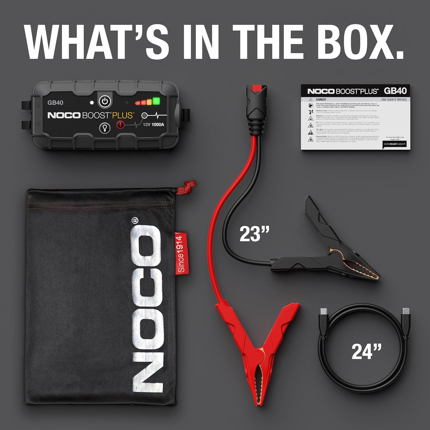 NOCO Boost Plus GB40 – 1000A Portable Jump Starter (Compact, High‑Power)
