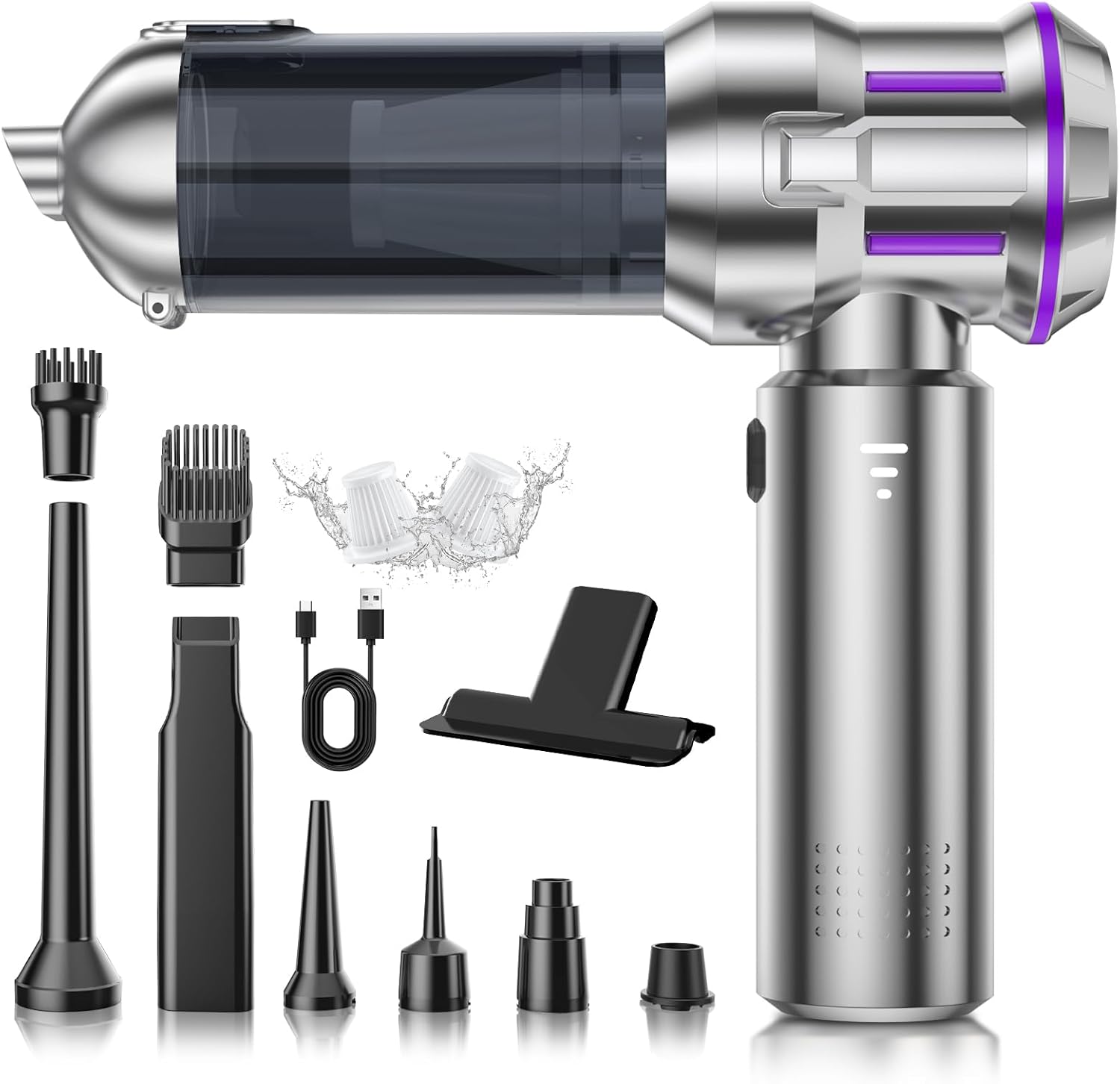 Portable Car Vacuum – High‑Suction, Compact, Rechargeable