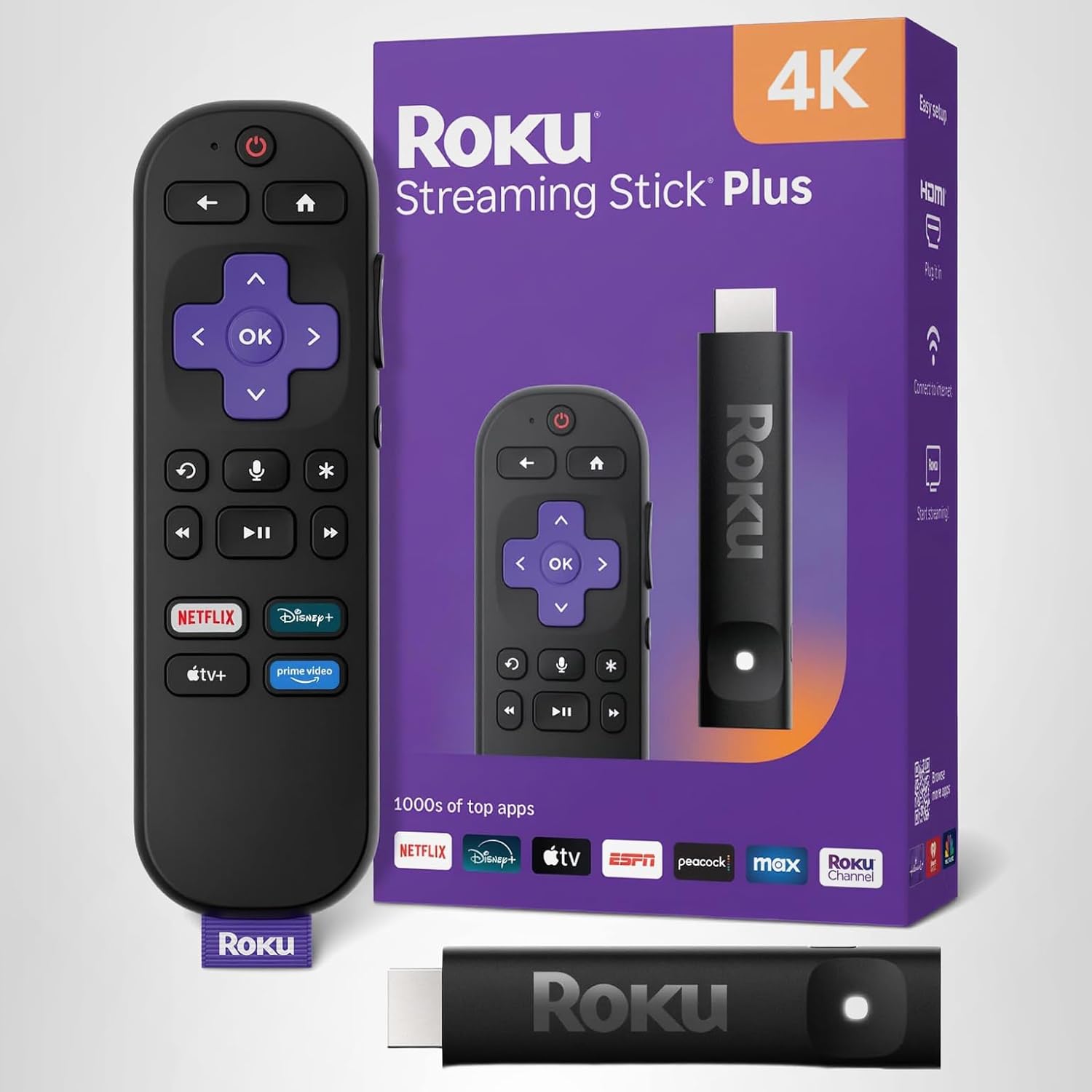 Roku Streaming Stick 4K+ (Latest Model)