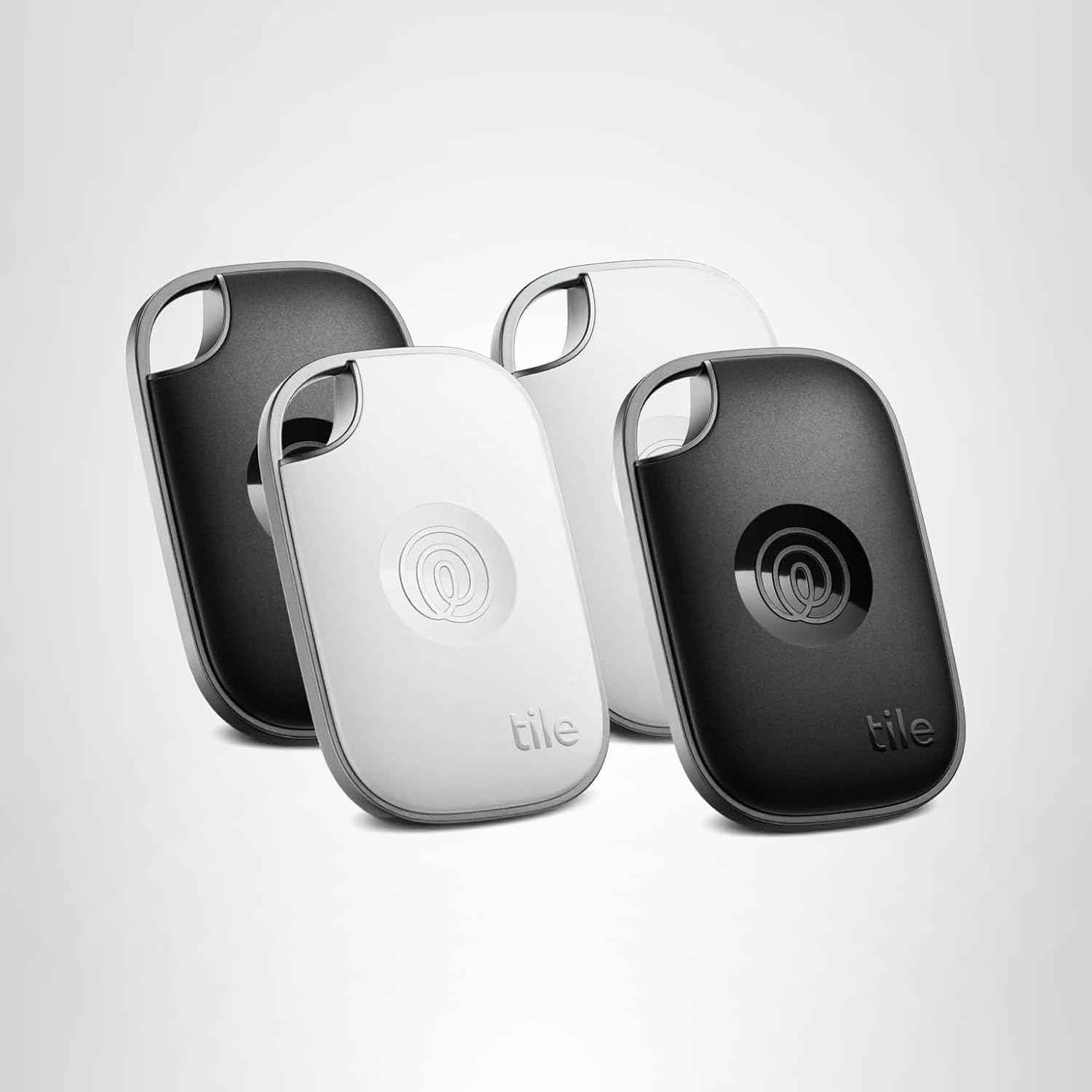 Tile by Life360 Pro – Bluetooth Tracker 4‑Pack (Black/White)