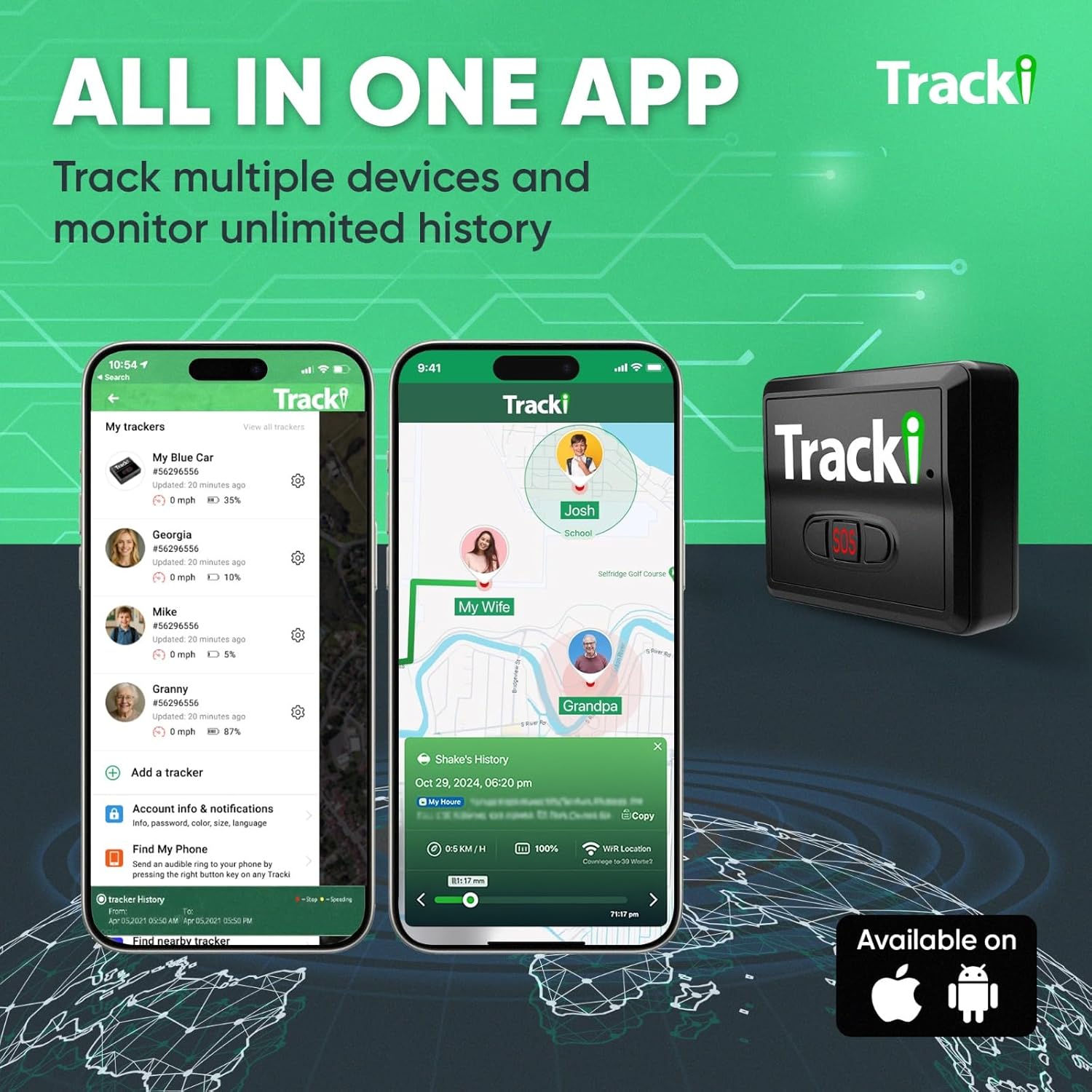 Tracki GPS Tracker – Real‑Time 4G LTE Vehicle & Asset Tracking (Worldwide Coverage)