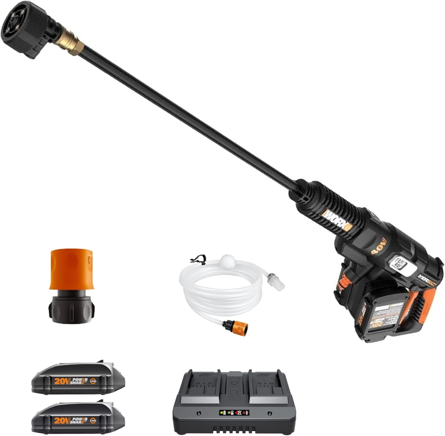 WORX 40V Power Share Hydroshot – Portable Power Cleaner, 2×20V Batteries & Charger Included (WG644)